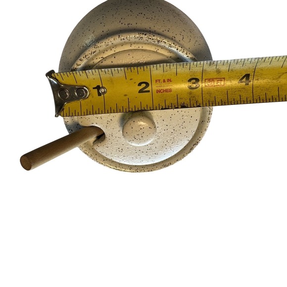 Smith and Hawken Stoneware Honey Pot with Dipper & Lid Speckled Cream Brown - Picture 8 of 8